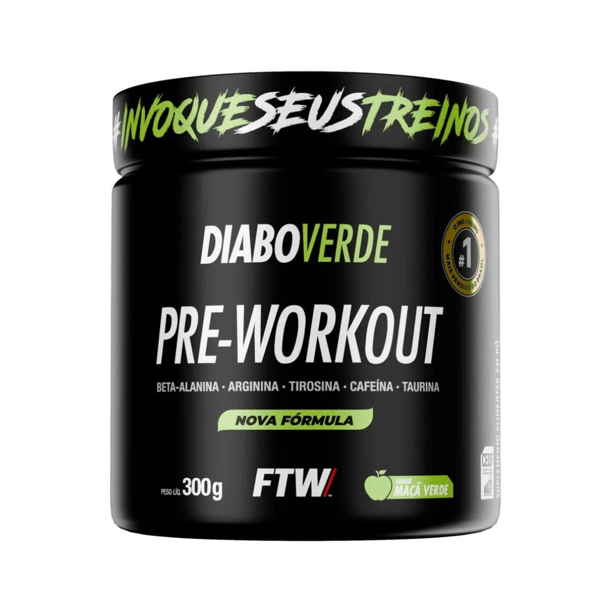 PRE WORKOUT DIABO VERDE MAÇÃ VERDE FTW 300G — imagem 2 | Farmácia Resyla