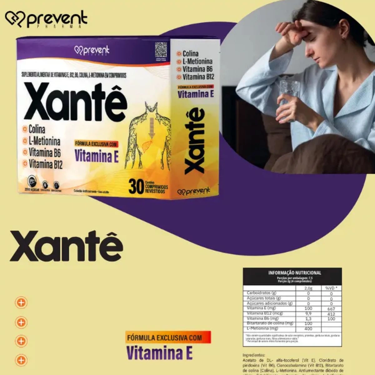 XANTE 30CP - PREVENT PHARMA — imagem 2 | Farmácia Resyla