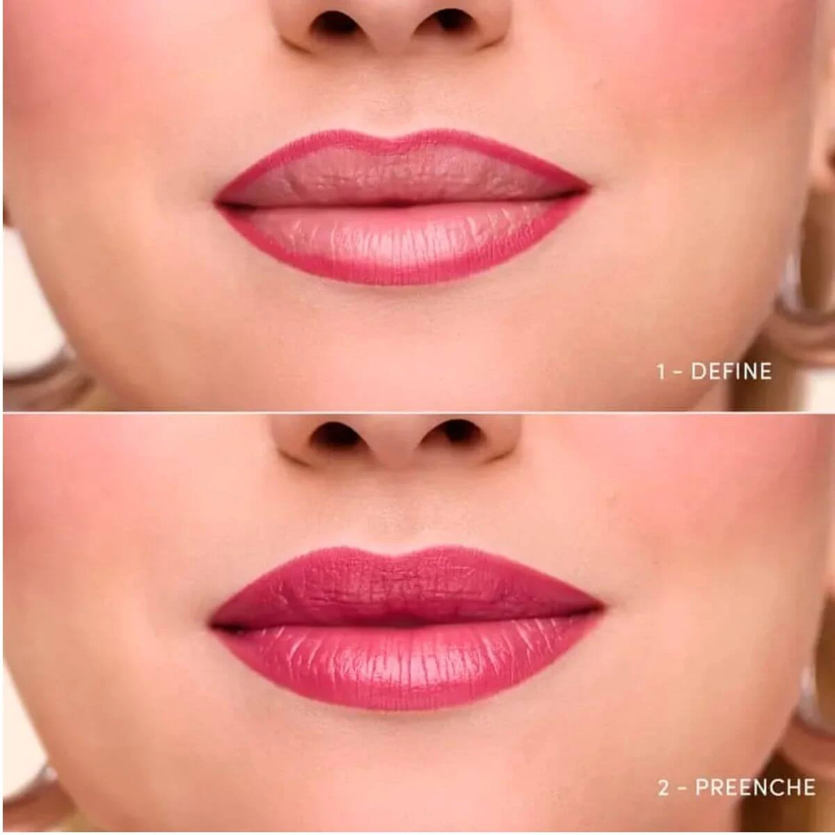 BATOM NIINA SECRETS DUO PERFECT MATCH COR ROSA — imagem 4 | Farmácia Resyla