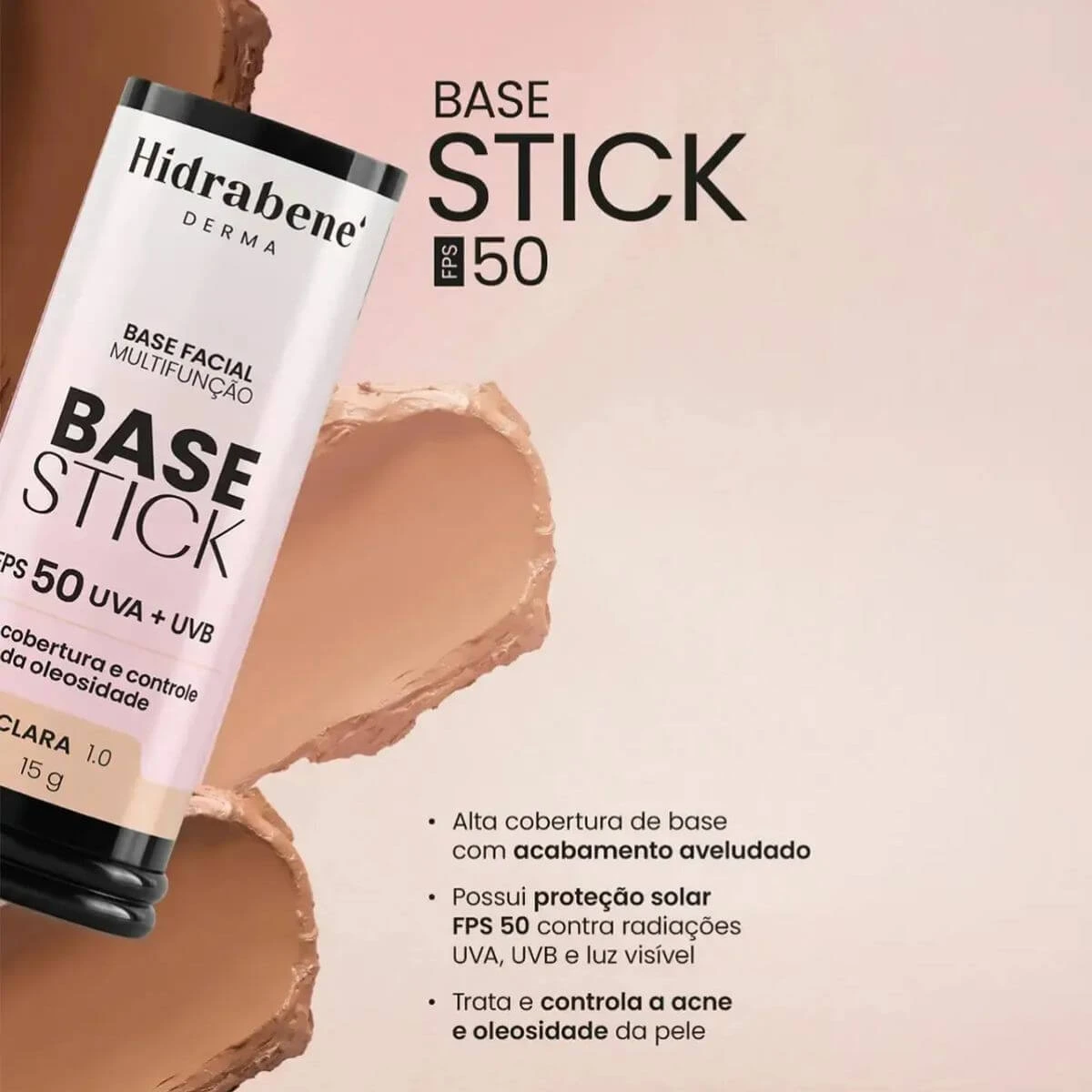BASE STICK HIDRABENE FPS50 CLARA 1.0 15G — imagem 4 | Farmácia Resyla