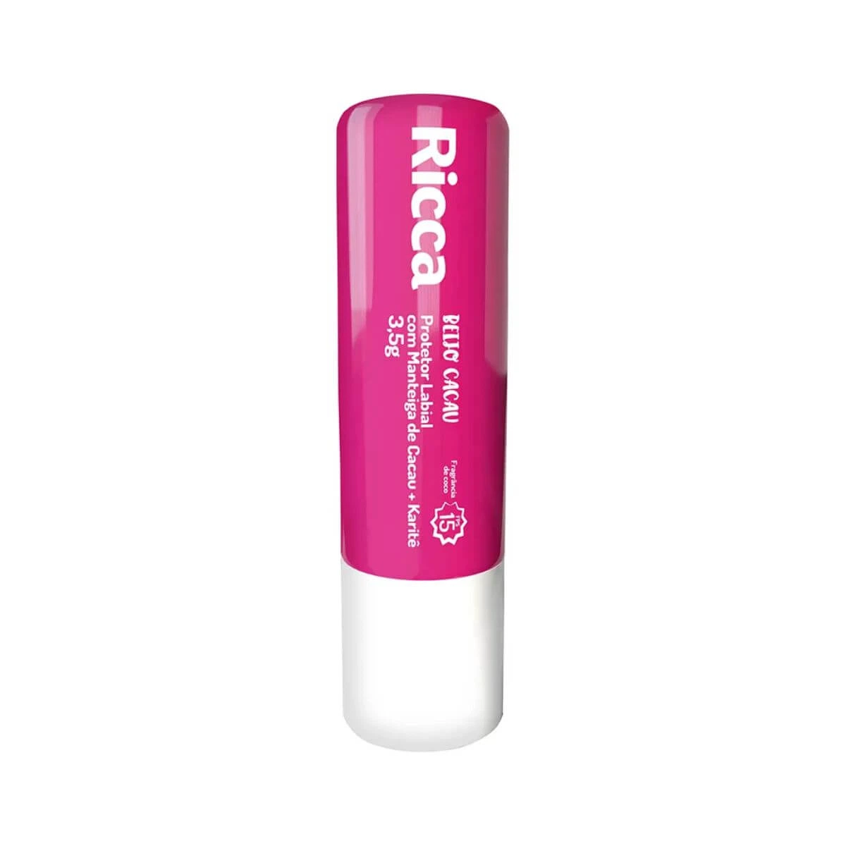 PROTETOR LABIAL RICCA BEIJO CACAU FPS15 MANTEIGA DE CACAU + KARITÉ 3,5G — Ricca | Farmácia Resyla