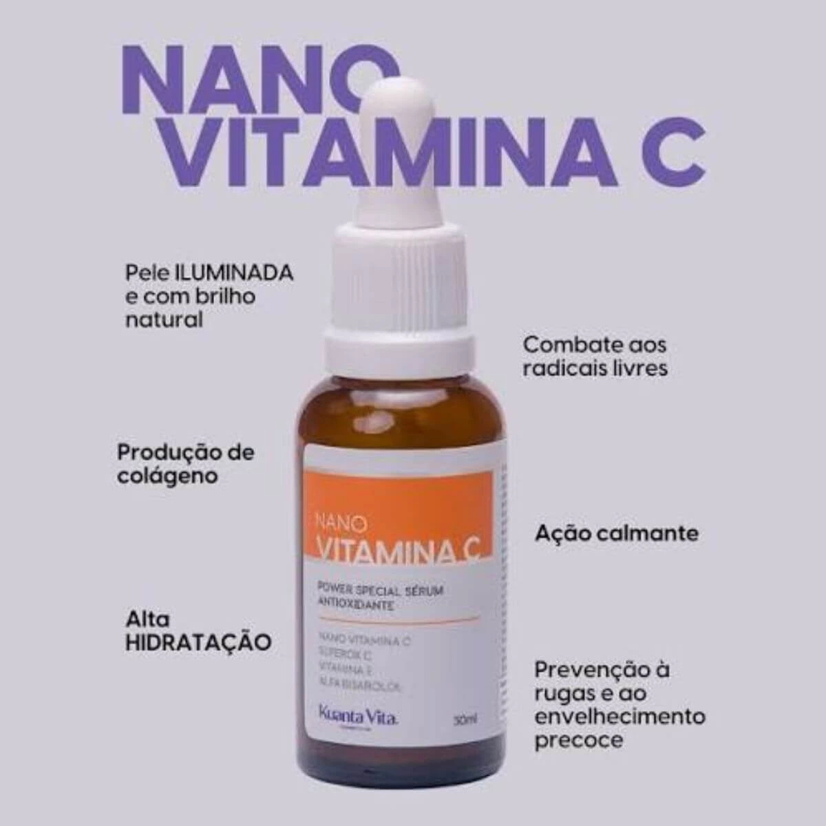 SERUM KV NANO VITAMINA C 10% ANTIOXIDANTE 30ML — imagem 5 | Farmácia Resyla