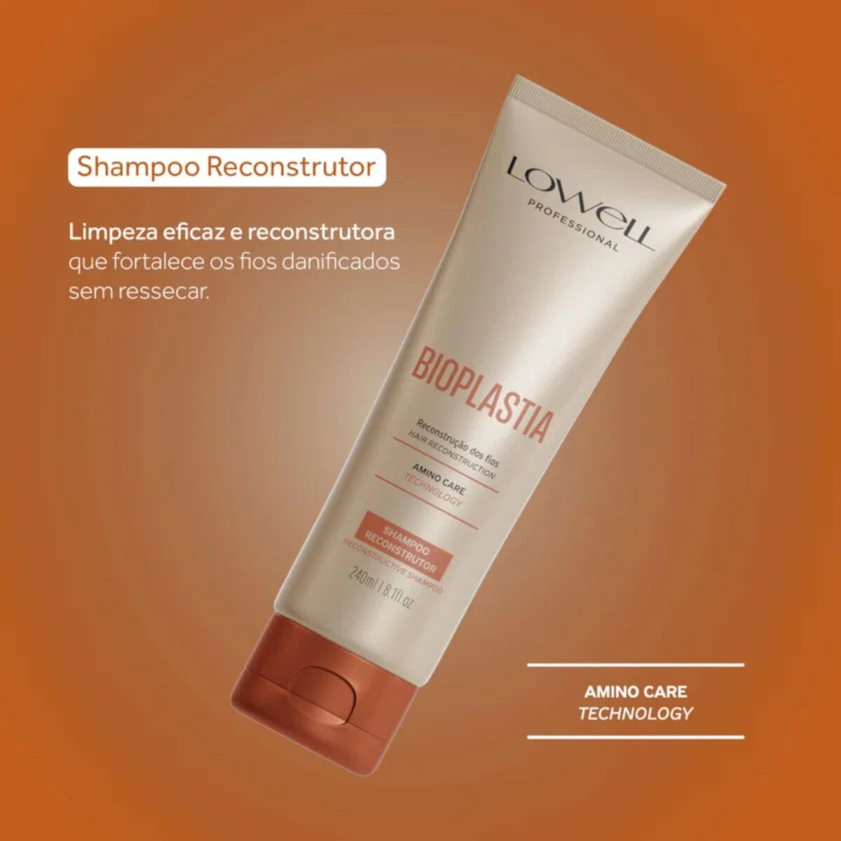 SHAMPOO LOWELL RECONSTRUTOR BIOPLASTIA 240ML — imagem 2 | Farmácia Resyla