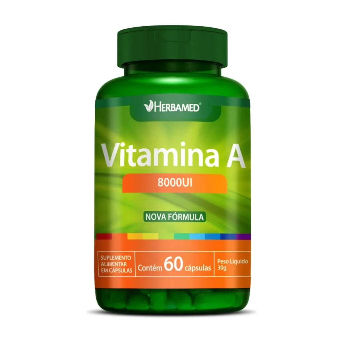 VITAMINA A 8000UI 60CAPS - HERBAMED — Herbamed | Farmácia Resyla