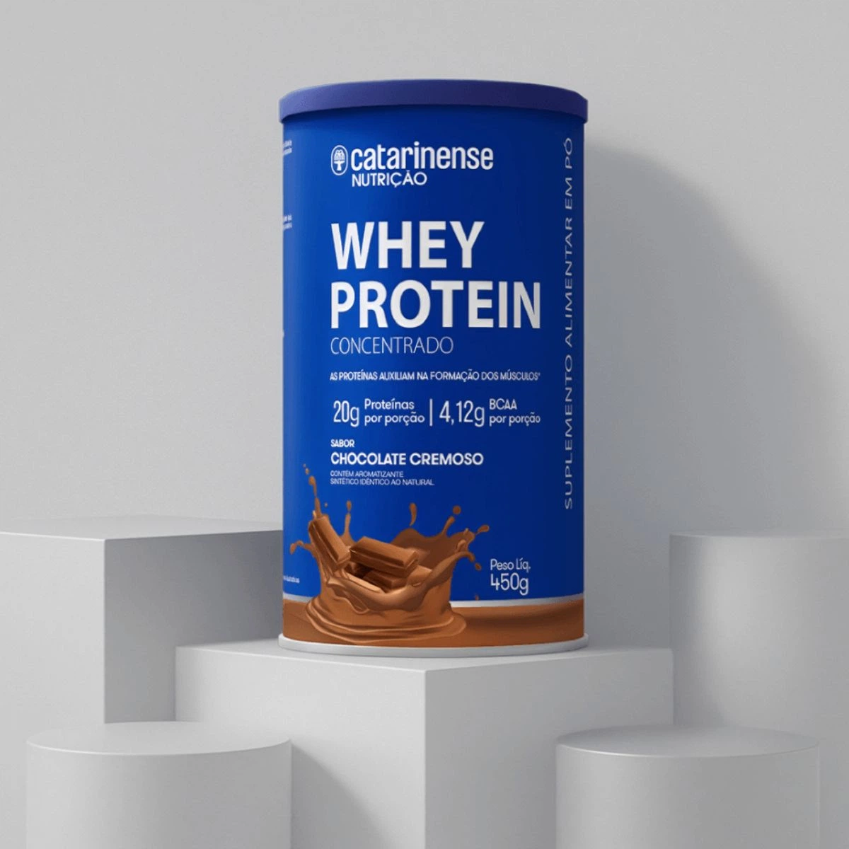 WHEY PROTEIN CONCENTRADO CHOCOLATE 450G - CATARINENSE — imagem 2 | Farmácia Resyla