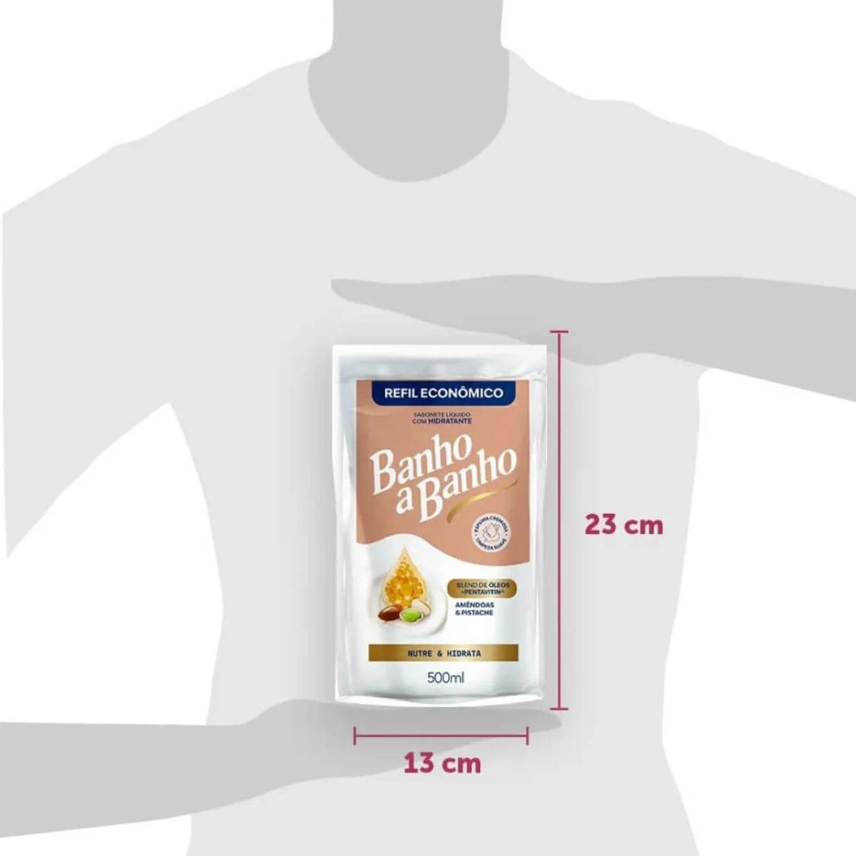 REFIL SABONETE LÍQUIDO BANHO A BANHO AMÊNDOAS E PISTACHE 500ML — imagem 3 | Farmácia Resyla