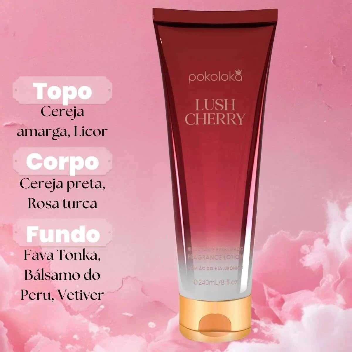 HIDRATANTE POKOLOKA LUSH CHERRY 240ML — imagem 3 | Farmácia Resyla