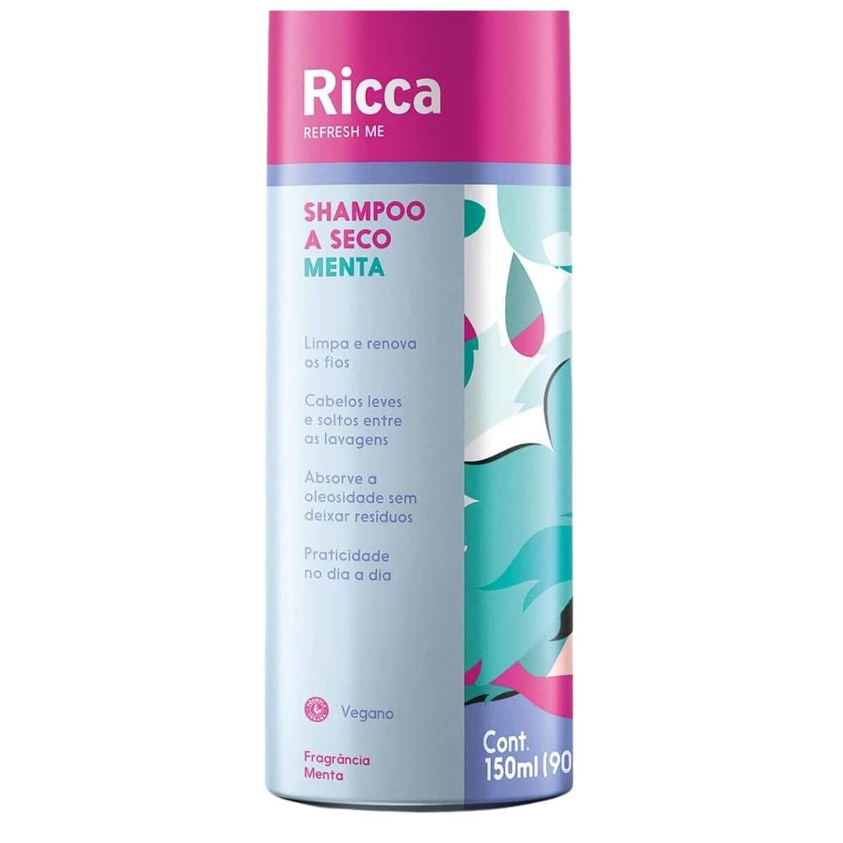 SHAMPOO A SECO RICCA MENTA 150ML — imagem 3 | Farmácia Resyla