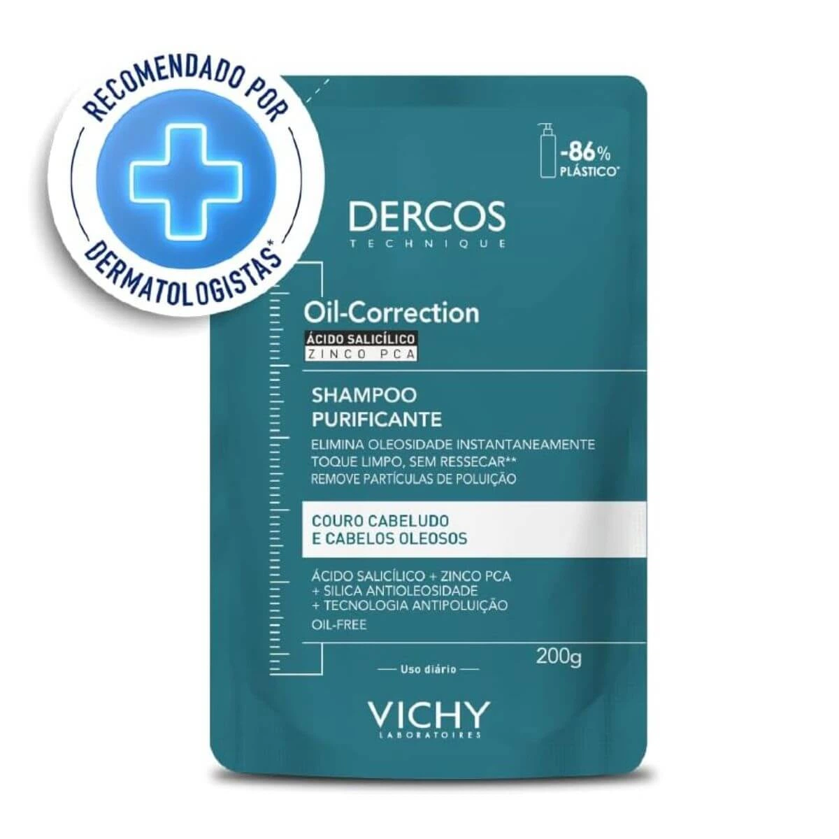REFIL SHAMPOO VICHY DERCOS OIL CORRECTION 200G — imagem 3 | Farmácia Resyla