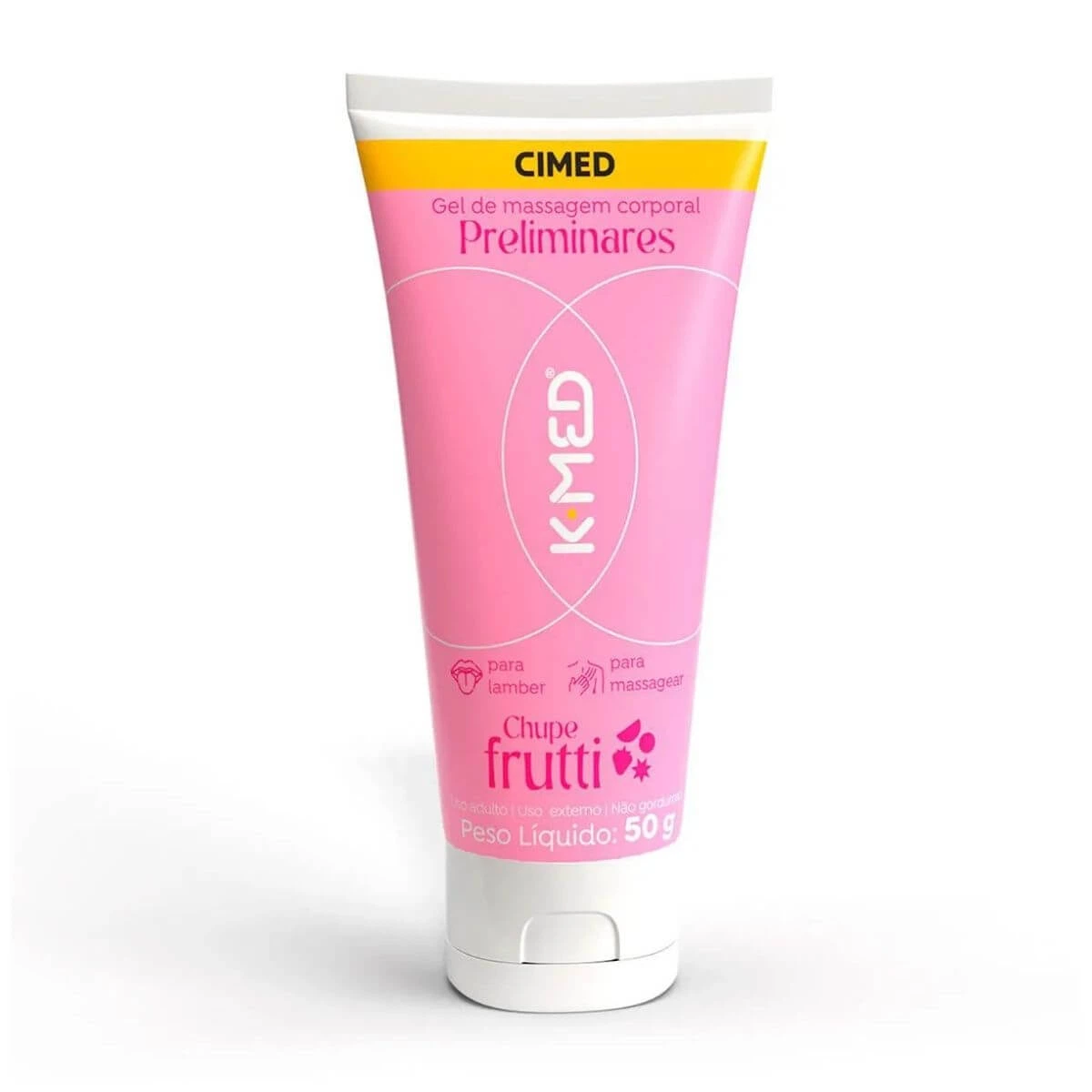 K-MED GEL DE MASSAGEM CHUPE FRUTTI 50G - CIMED — Cimed | Farmácia Resyla