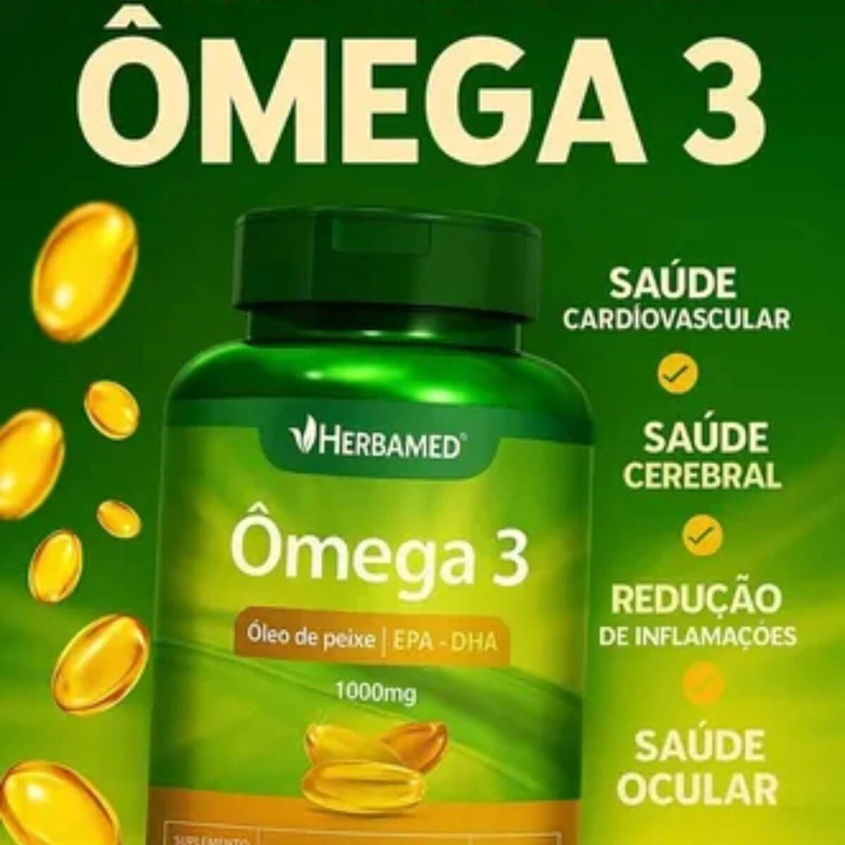 ÔMEGA 3 120CP - HERBAMED — imagem 2 | Farmácia Resyla