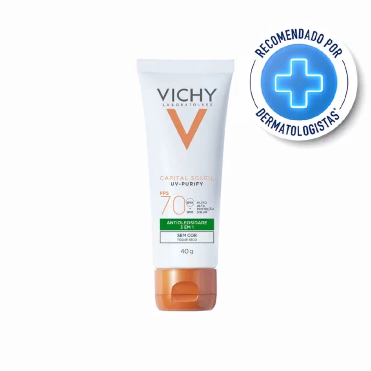 PROTETOR FACIAL VICHY CP UV-PURIFY FPS70 S/COR 40G — imagem 2 | Farmácia Resyla