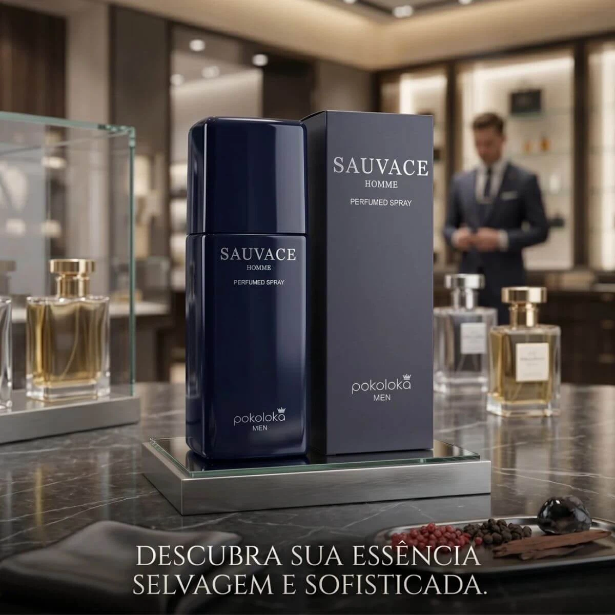 PERFUME SPRAY POKOLOKA SAUVACE HOMME 200ML — imagem 2 | Farmácia Resyla