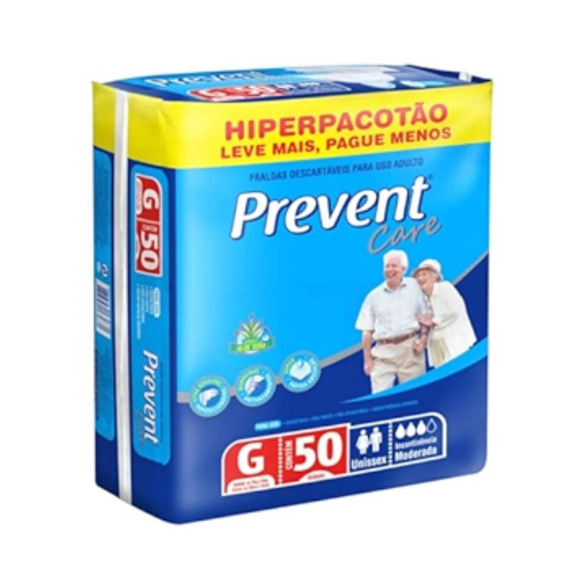 FRALDA GERIÁTRICA PREVENT CARE G C/50UN — Prevent Care | Farmácia Resyla