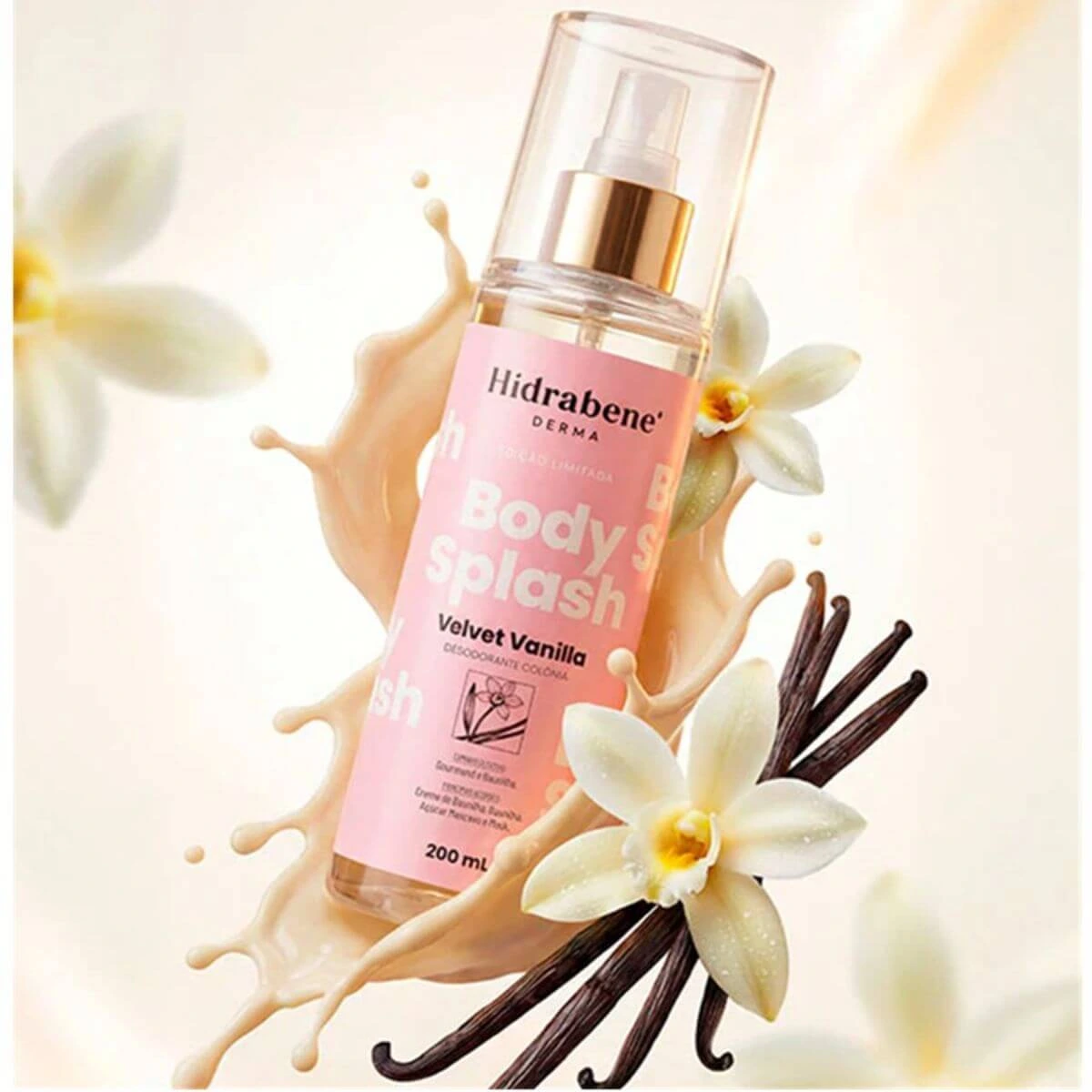 BODY SPLASH HIDRABENE VELVET VANILLA 200ML — imagem 4 | Farmácia Resyla
