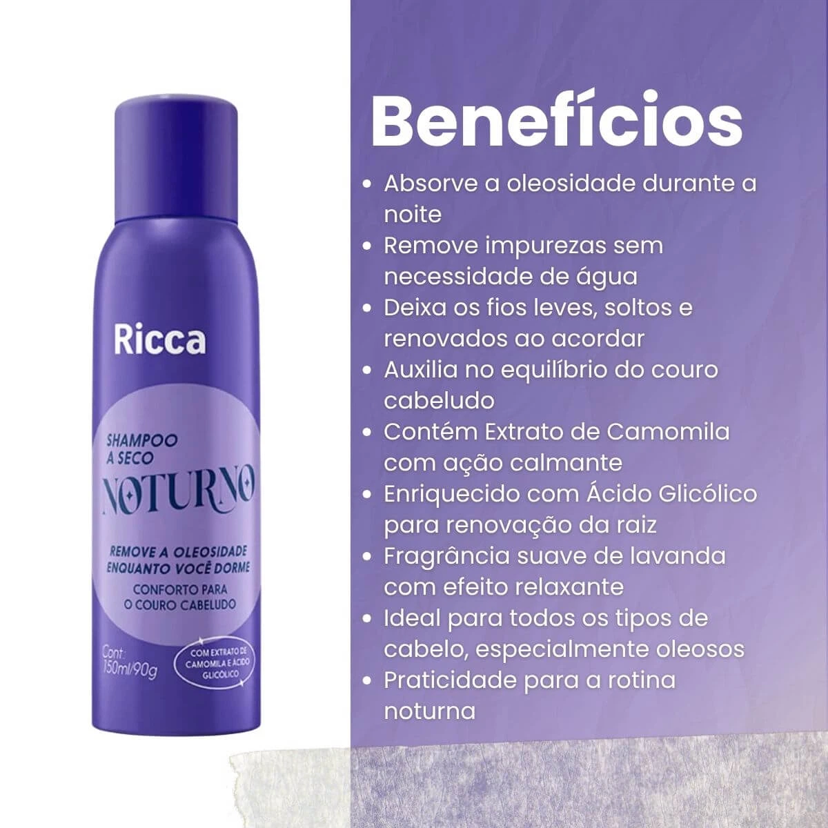 SHAMPOO A SECO NORTURNO RICCA 150ML — imagem 2 | Farmácia Resyla