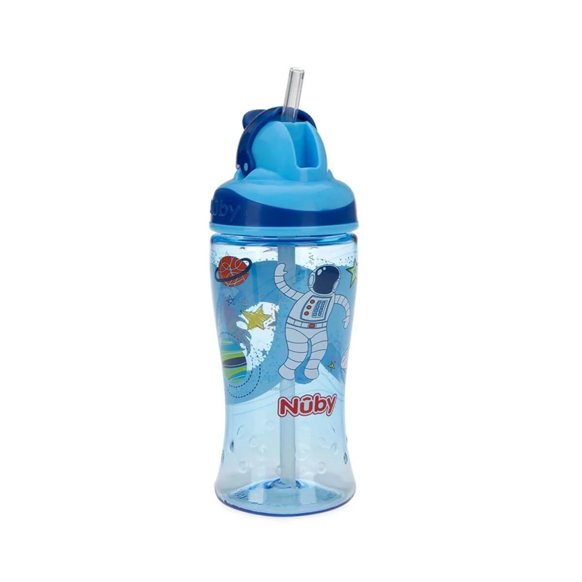 COPO NÛBY TRITAN COM CANUDO RETRÁTIL AZUL 360ML — Nûby | Farmácia Resyla