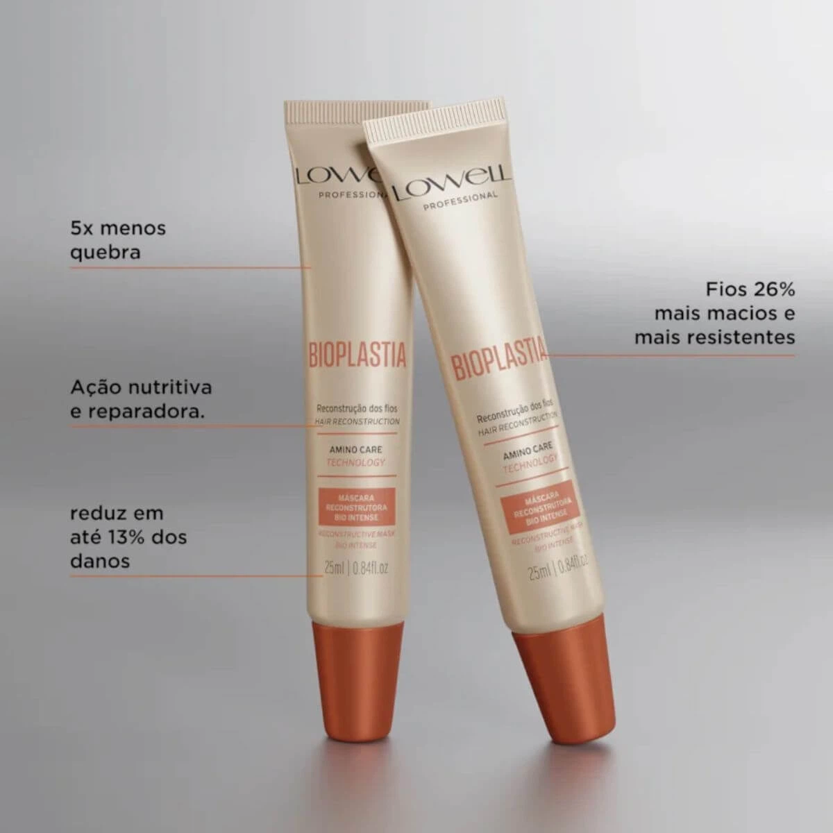 MÁSCARA LOWELL RECONSTRUTOR BIOINTENSE BIOPLASTIA 25ML — imagem 3 | Farmácia Resyla