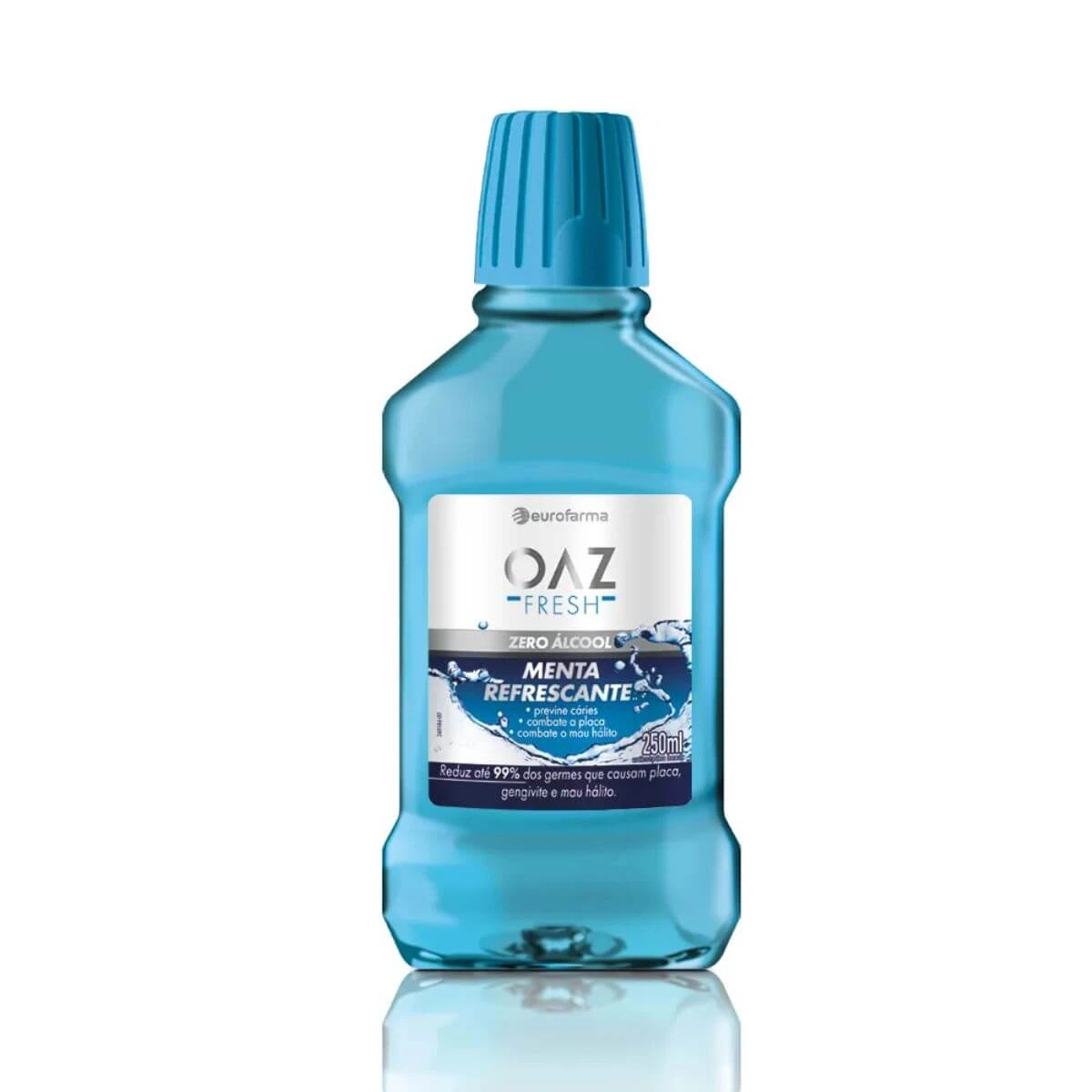 ENXAGUANTE BUCAL OAZ FRESH MENTA ZERO ÁLCOOL 250ML — OAZ | Farmácia Resyla