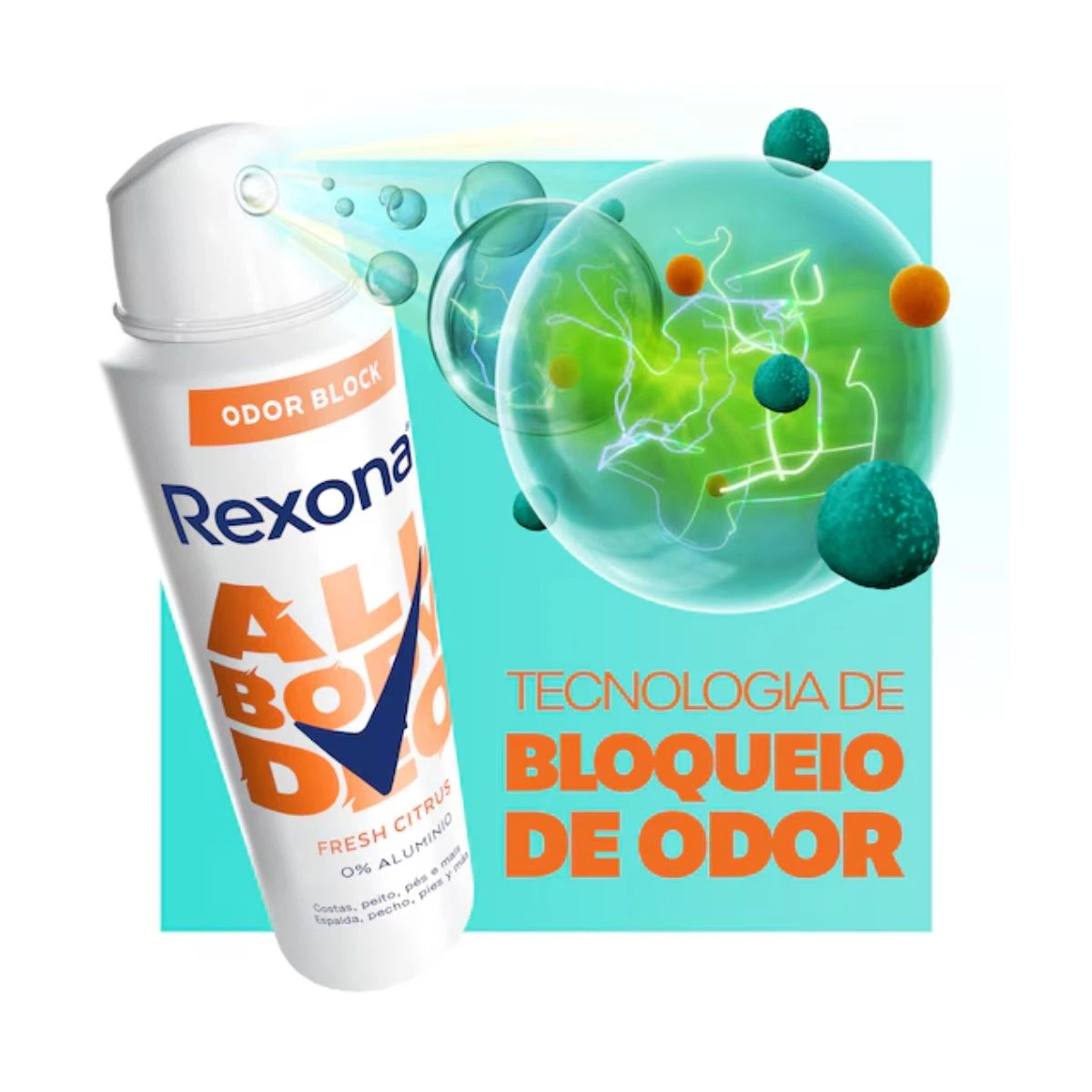 DESODORANTE REXONA AERO ALL BODY FRESH CITRUS 150ML — imagem 3 | Farmácia Resyla