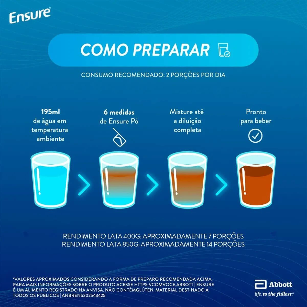 KIT 3% OFF COM 2 UNIDADES ENSURE SUPLEMENTO NUTRICIONAL EM PÓ BAUNILHA 850G — imagem 4 | Farmácia Resyla