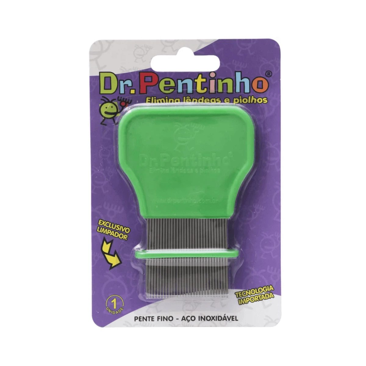 PENTE FINO DR. PENTINHO AÇO INOX — Dr. Pentinho | Farmácia Resyla