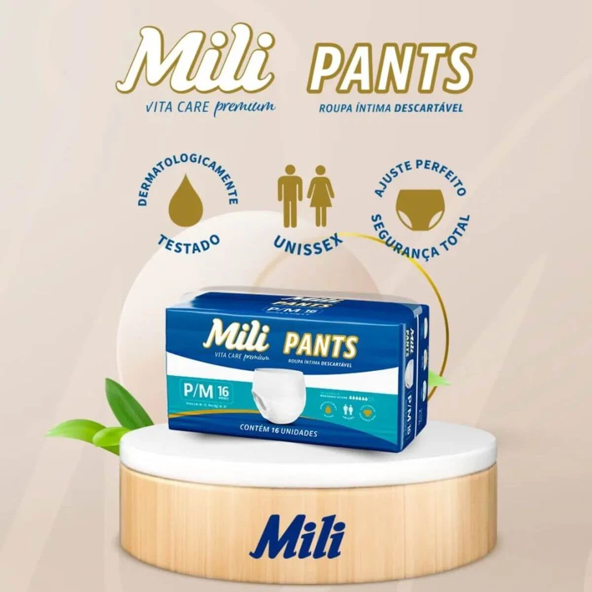 FRALDA GERIÁTRICA MILI VITA CARE PANTS P/M C/16UN — imagem 2 | Farmácia Resyla