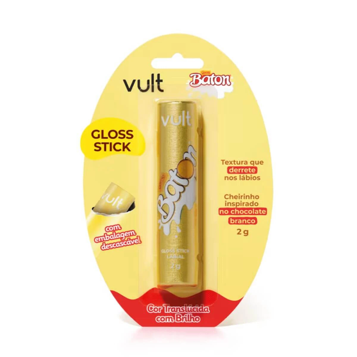 GLOSS VULT BATON GAROTO STICK SEM COR — imagem 2 | Farmácia Resyla