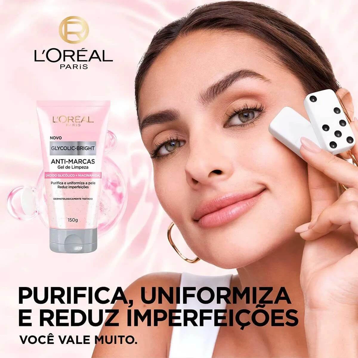 GEL DE LIMPEZA FACIAL L'OÉAL GLYCOLIC-BRIGHT ANTI-MARCAS 150G — imagem 2 | Farmácia Resyla