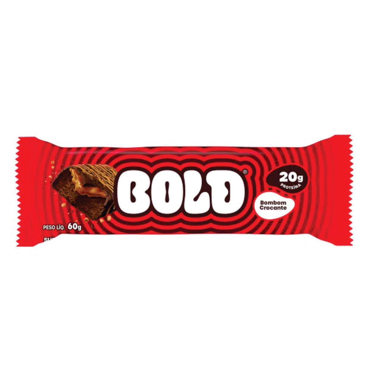 BARRA DE PROTEÍNA BOLD BOMBOM CROCANTE 60G — Bold Snacks | Farmácia Resyla