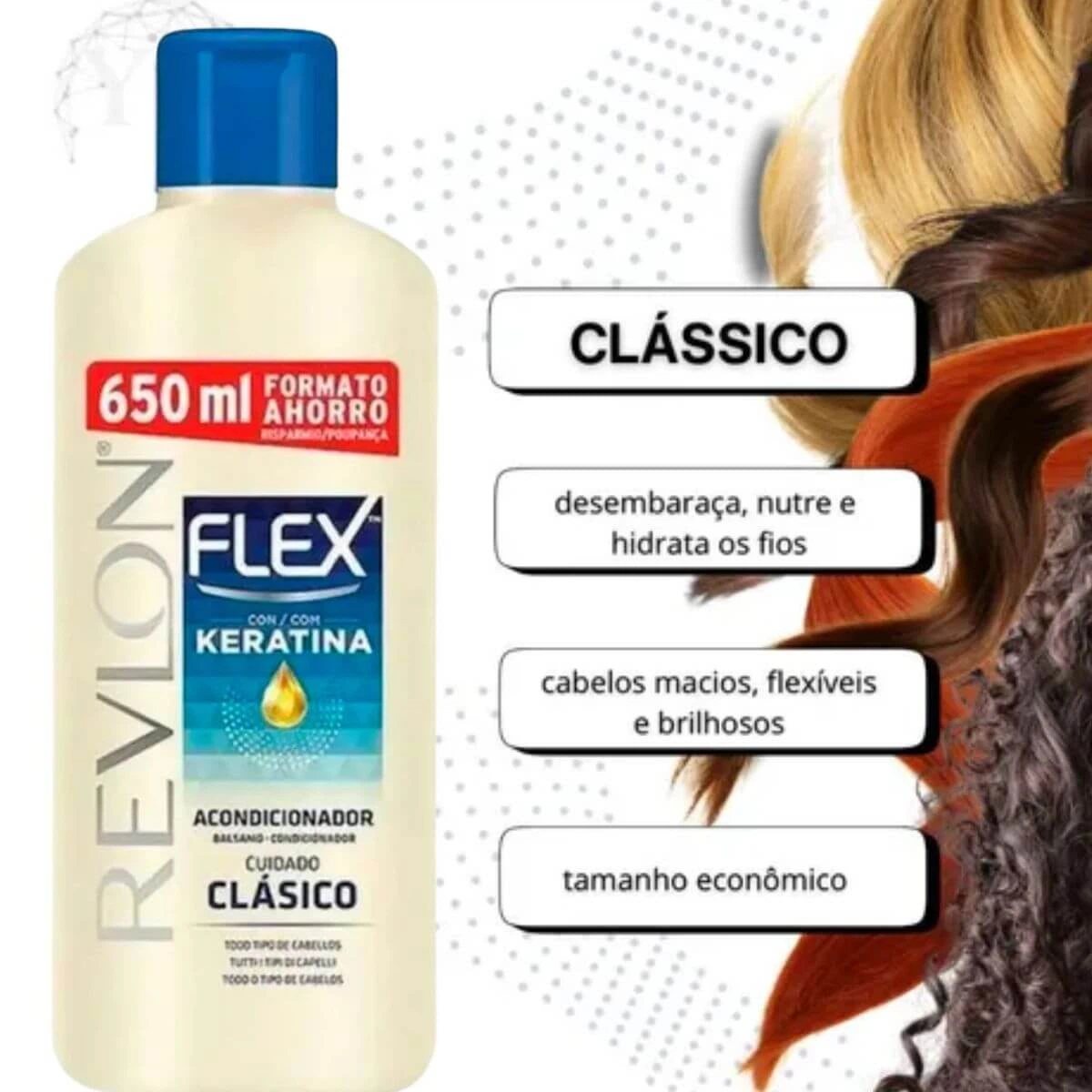 CONDICIONADOR REVLON FLEX CUIDADO CLÁSSICO 650ML — imagem 2 | Farmácia Resyla