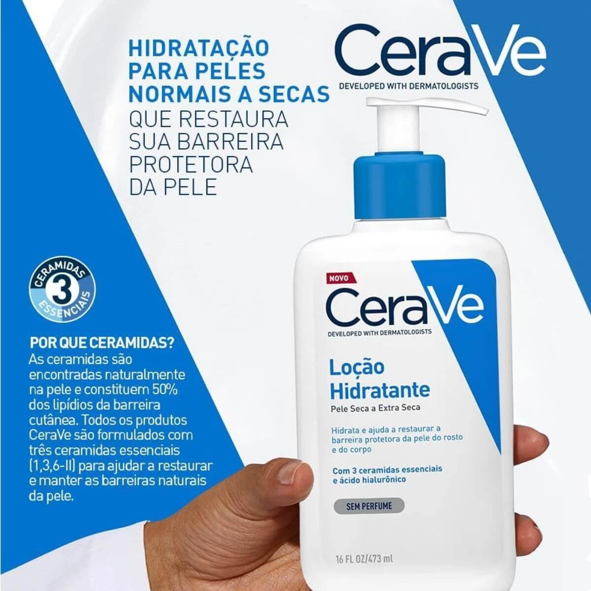 LOÇÃO HIDRATANTE CERAVE SEM PERFUME 340ML — imagem 3 | Farmácia Resyla