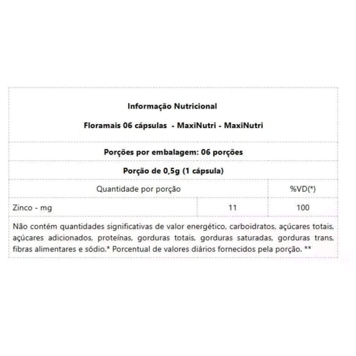 FLORAMAIS ZINCO PRO 6CPS - MAXINUTRI — imagem 2 | Farmácia Resyla