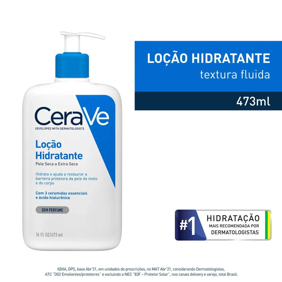 LOÇÃO HIDRATANTE CERAVE S/ PERFUME 473ML — imagem 3 | Farmácia Resyla