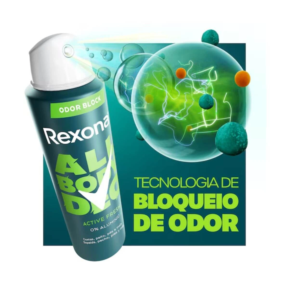 DESODORANTE REXONA AERO ALL BODY ACTIVE FRESH 150ML — imagem 3 | Farmácia Resyla