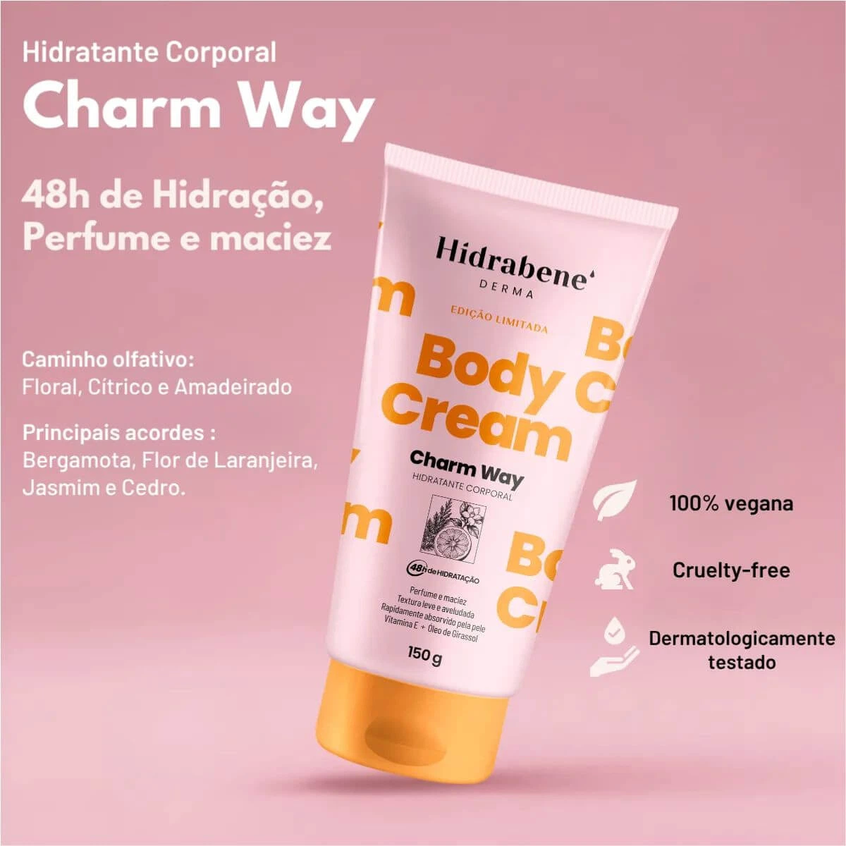 HIDRATANTE HIDRABENE BODY CREAM CHARM WAY 150G — imagem 4 | Farmácia Resyla