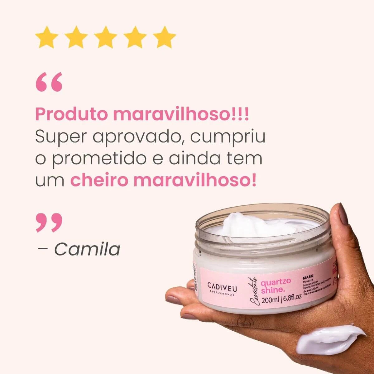 MÁSCARA CADIVEU ESSENCIAL QUARTZO SHINE 200ML — imagem 3 | Farmácia Resyla