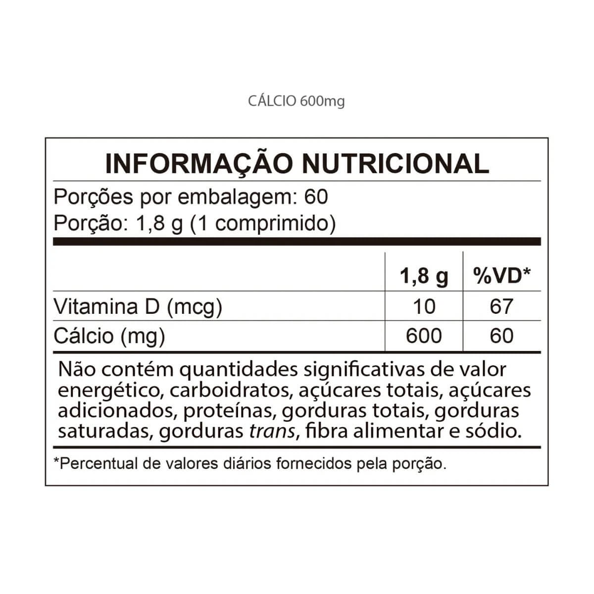 CÁLCIO 600MG + VITAMINA D3 - QUALY NUTRI — imagem 2 | Farmácia Resyla