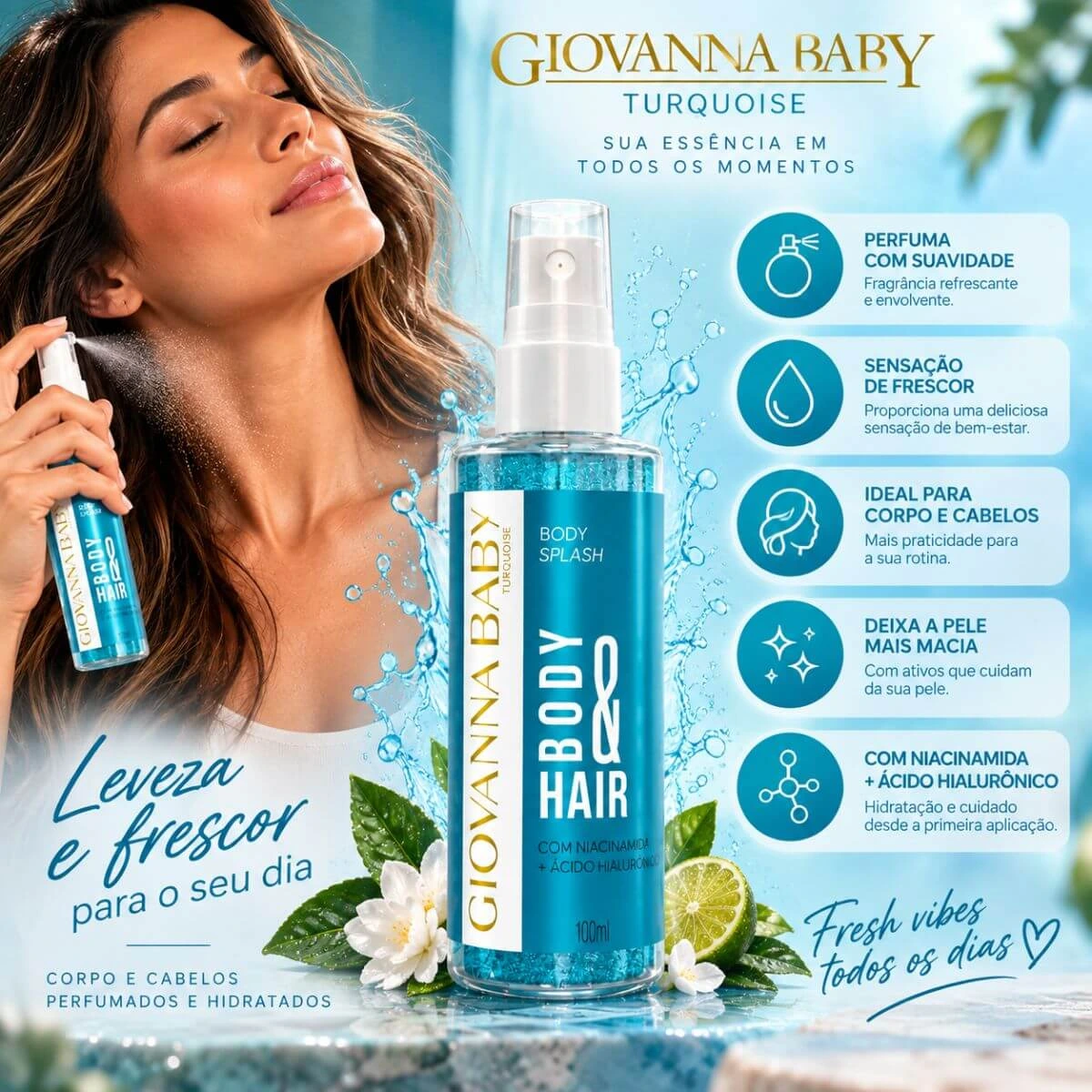 BODY E HAIR GIOVANNA BABY MINI TURQUOISE 100ML — imagem 2 | Farmácia Resyla