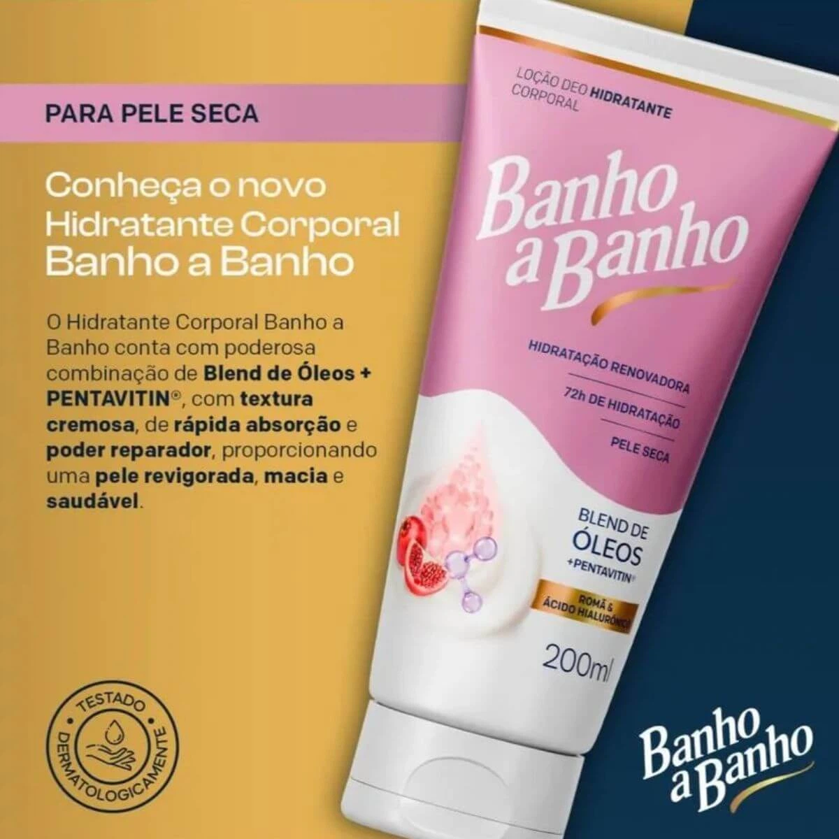 LOÇÃO HIDRATANTE BANHO A BANHO ROMÃ E ÁCIDO HIALURÔNICO 200ML — imagem 2 | Farmácia Resyla