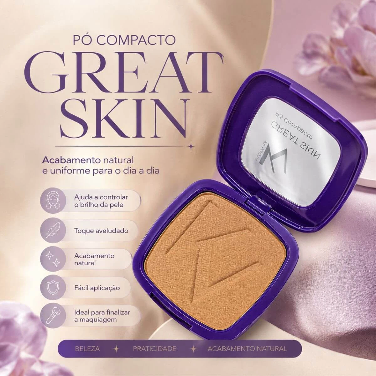 PÓ COMPACTO KV MAKEUP GREAT SKIN UMBER 10G — imagem 3 | Farmácia Resyla
