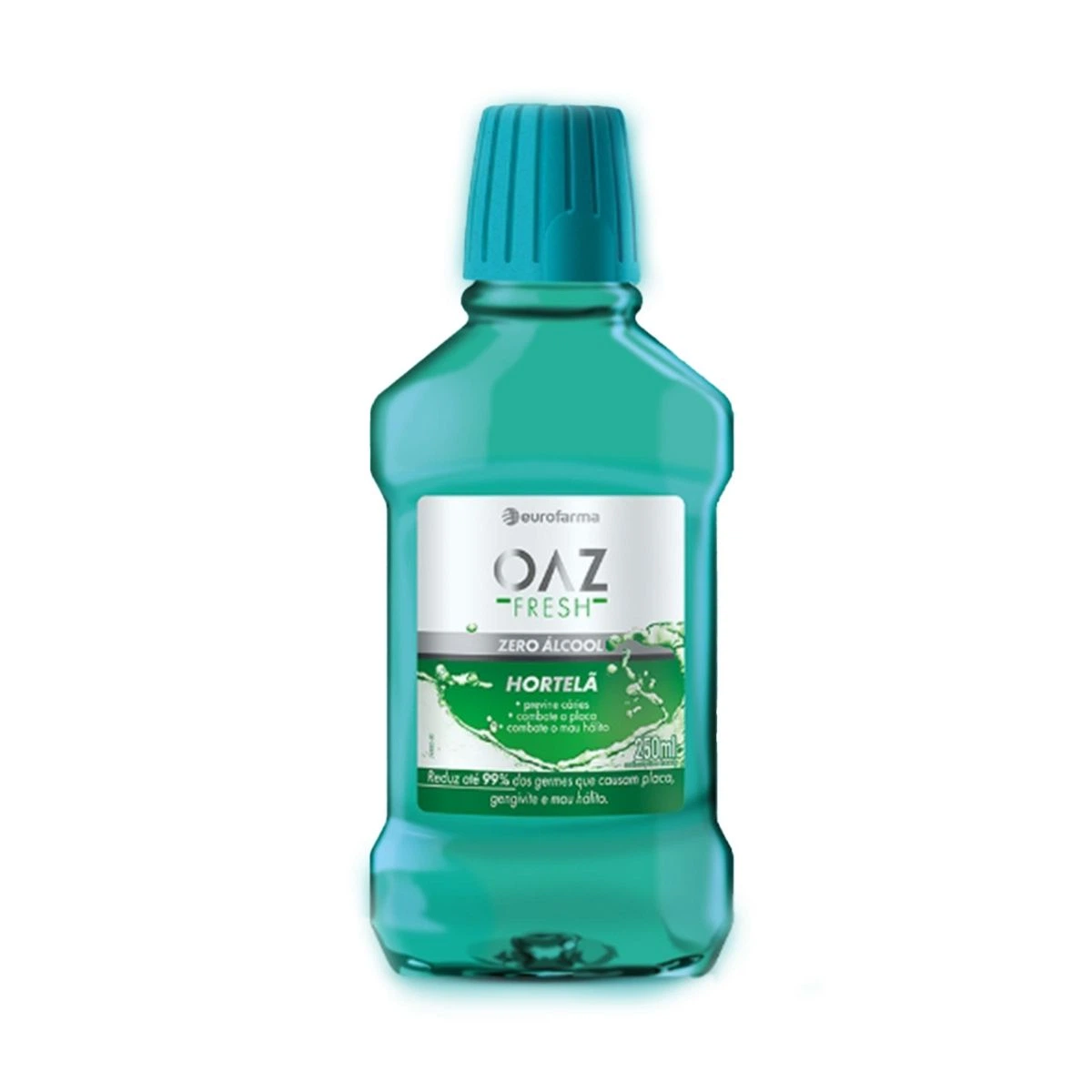 ENXAGUANTE BUCAL OAZ FRESH HORTELÃ ZERO ÁLCOOL 250ML — OAZ | Farmácia Resyla