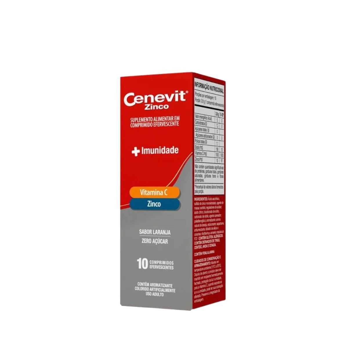 CENEVIT VITAMINA C + ZINCO 1G 10CP EFERVESCENTE - LEGRAND — imagem 2 | Farmácia Resyla