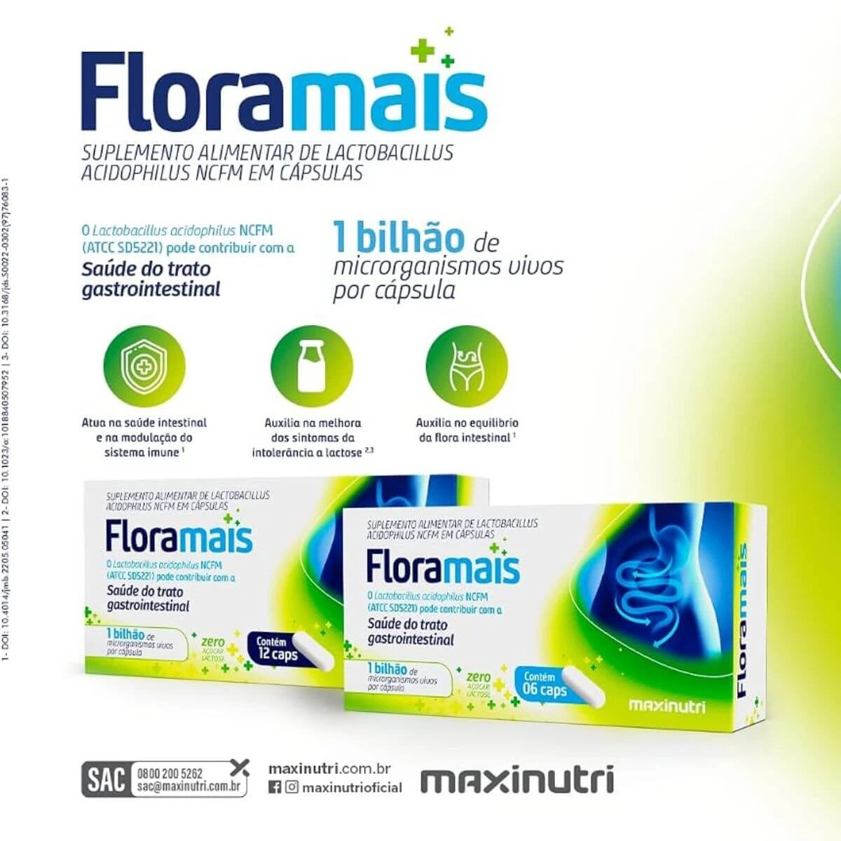 FLORAMAIS PROBIOTICO 30CP - MAXINUTRI — imagem 4 | Farmácia Resyla