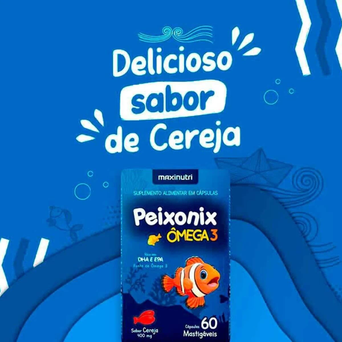 PEIXONIX ÔMEGA 3 60 CÁPSULAS MASTIGÁVEIS - MAXINUTRI — imagem 3 | Farmácia Resyla