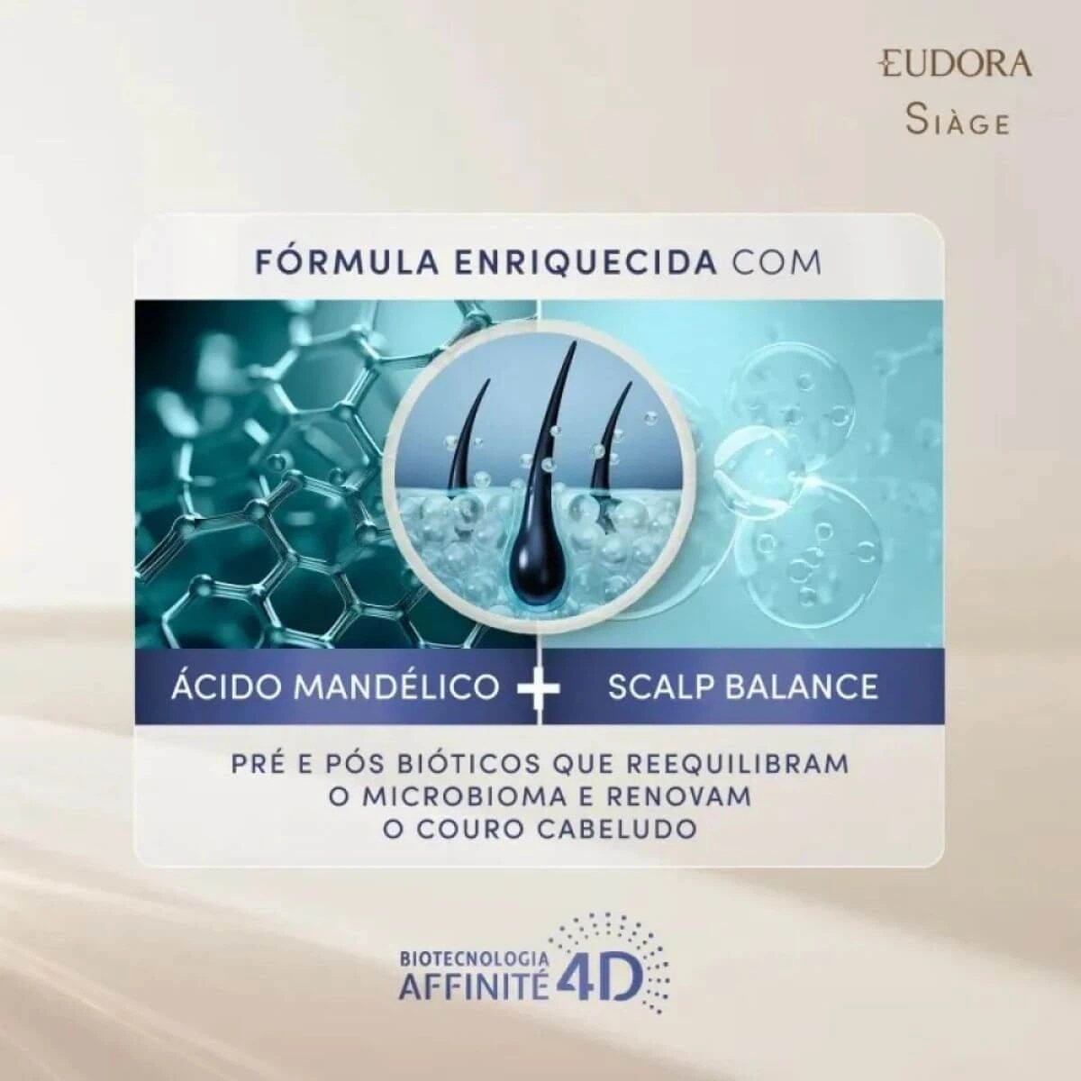 SHAMPOO SCALP REBALANCE  EUDORA SIÀGE DERMO HAIR 300ML — imagem 3 | Farmácia Resyla