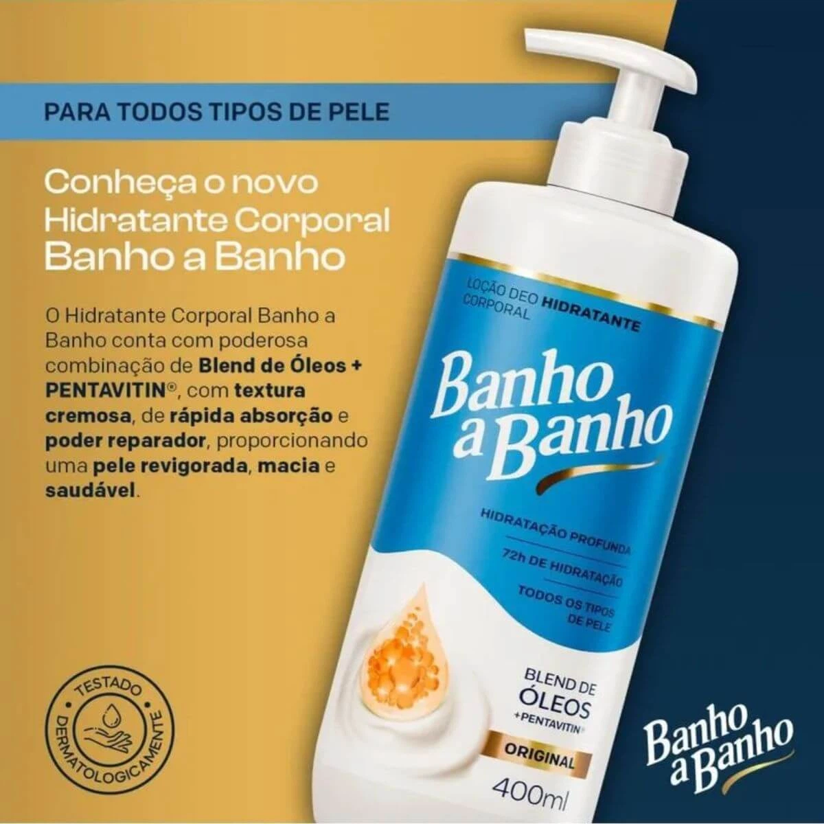 LOÇÃO HIDRATANTE BANHO A BANHO ORIGINAL 400ML — imagem 2 | Farmácia Resyla