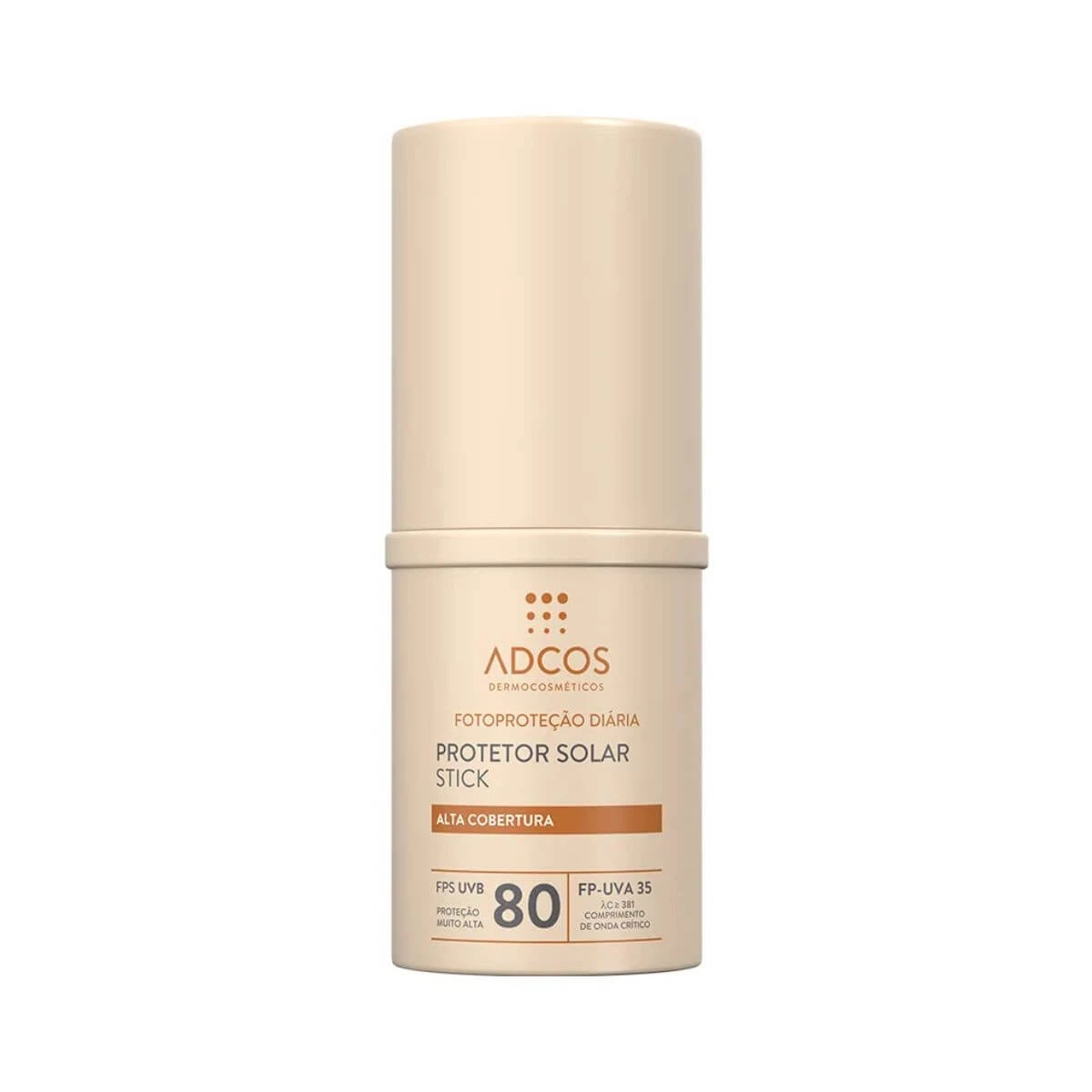 PROTETOR SOLAR ADCOS STICK FPS80 BEIGE 17G — ADCOS | Farmácia Resyla