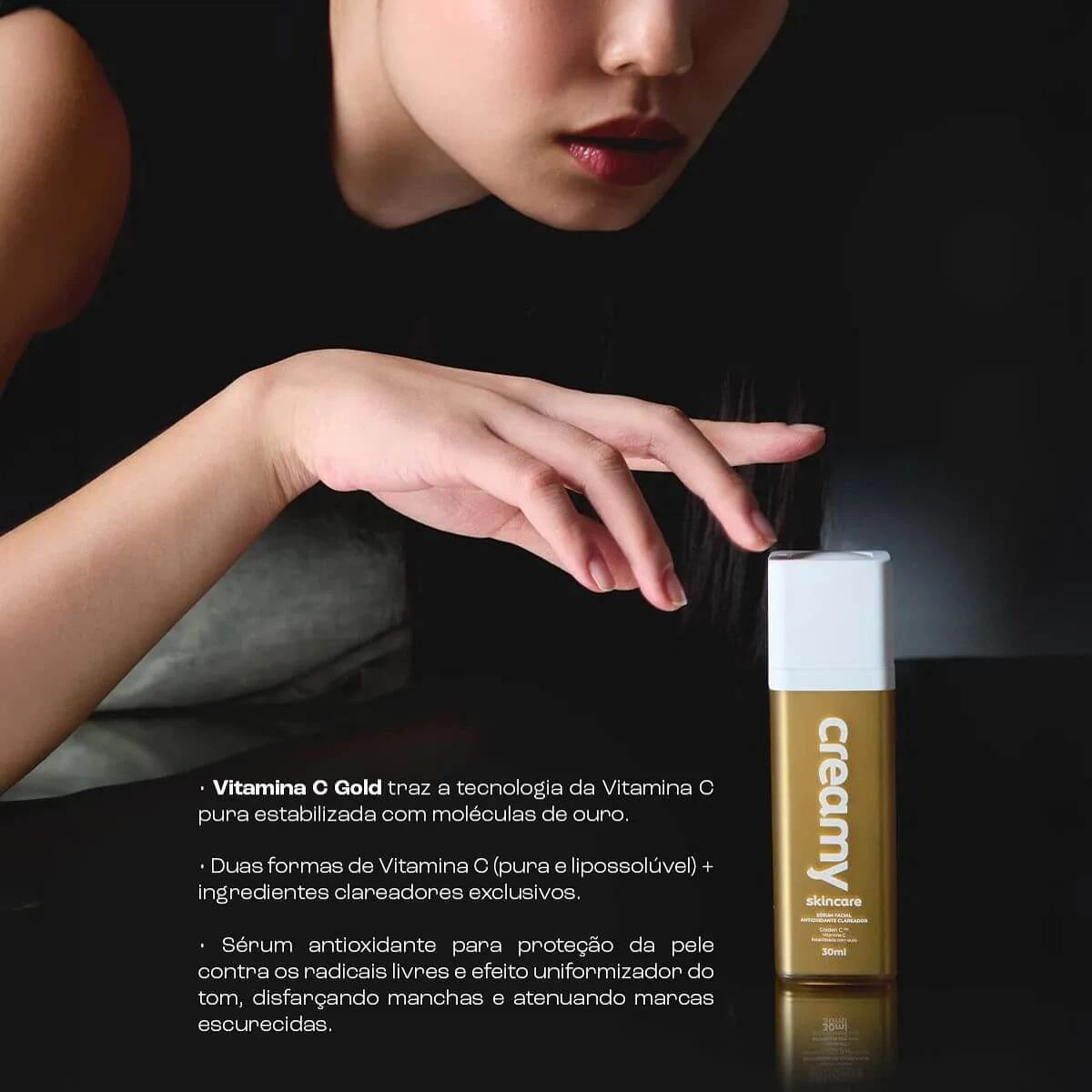SÉRUM ANTIOXIDANTE CLAREADOR VITAMINA C GOLD CREAMY 30ML — imagem 2 | Farmácia Resyla
