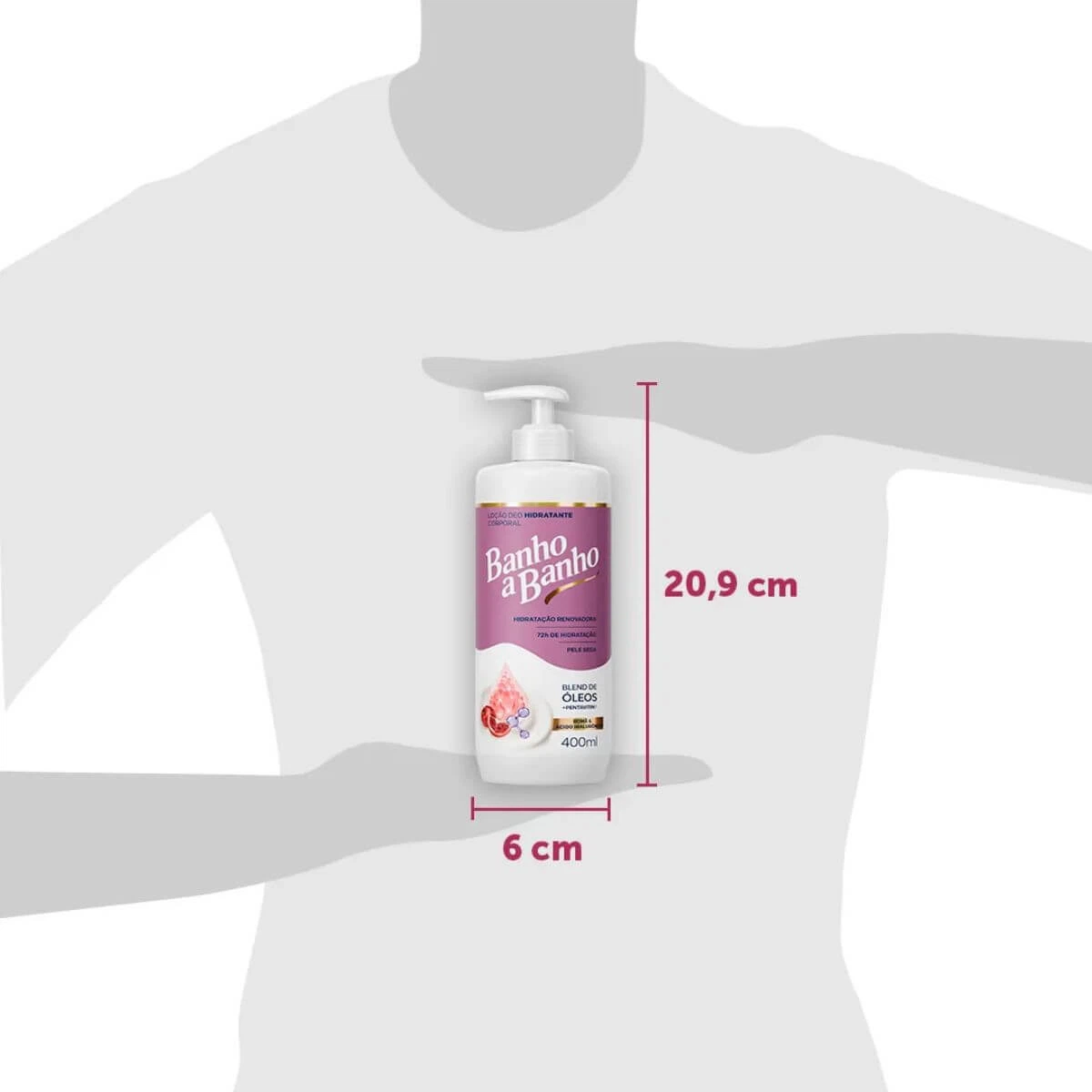LOÇÃO HIDRATANTE BANHO A BANHO ROMÃ E ÁCIDO HIALURÔNICO 400ML — imagem 4 | Farmácia Resyla
